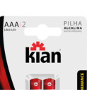 Pilha Alcalina Kian Palito Aaa2 C/2