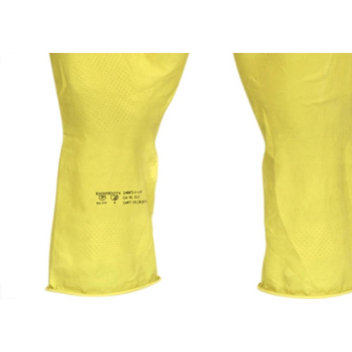 Luva Imbat Latex Forrada Amarelo 07-P - Kit C/12 Unidades