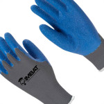 Luva Imbat Tricotada Banho Palmar Azul 10 - Kit C/12 Unidades