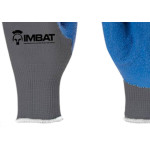 Luva Imbat Tricotada Banho Palmar Azul 10 - Kit C/12 Unidades