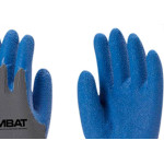 Luva Imbat Tricotada Banho Palmar Azul 10 - Kit C/12 Unidades