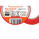 Fita Isol B_D 18X10 Vermelha - Kit C/10 Unidades