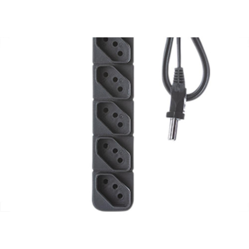 Filtro Linha Fiolux 6 Tomada  Bivolt Preto