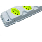 Kit C/4 - Tomada Barra Fiolux Tripla 2P+T20A Cinza