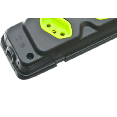Tomada Barra Fiolux Dupla 2P+T20A Preto