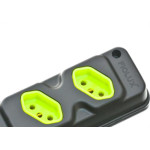 Tomada Barra Fiolux Dupla 2P+T20A Preto
