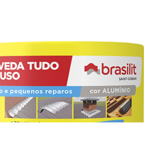 Brasilit Fita Adesiva Alum 10Cmx10Mt