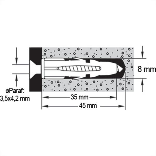 Bucha Fix.Sfor Sfu 06 C/1000 P/Tijolo Fur