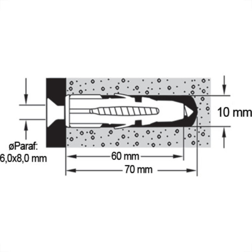 Bucha Fix.Sfor Sfu 10 C/250 P/Tijolo Fur