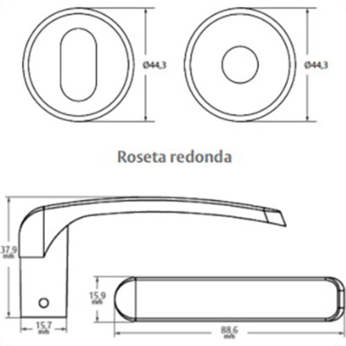 Fechad Papaiz 304 Cromado Alav.Roseta 570 Int