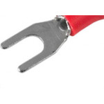 Terminal Pre-Isol Forquilha 0,5-1,5 F3,7 Vermelho - Kit C/100 Unidades