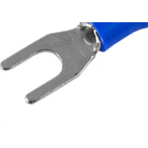 Terminal Pre-Isol Forquilha 1,5-2,5 F4,3 Azul - Kit C/100 Unidades