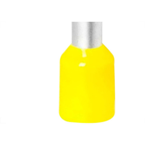 Terminal Pre-Isol Ilhos 25 Comp16 Amarelo Penzel - Kit C/100 Unidades
