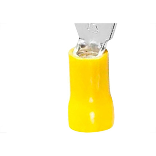 Terminal Pre-Isol Olhal 4,0-6,0 Amarelo F10,5 - Kit C/100 Unidades