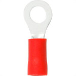 Terminal Pre-Isol Olhal 10 Vermelho F5,3 - Kit C/100 Unidades