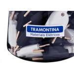 Pino Macho Tramon 2P 10A 911 Pote Branco/Preto - Kit C/42 Unidades