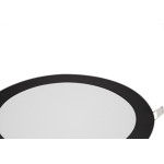 Luminaria Led Embutir Redonda 18W 6500K 22,0 Blum Preto