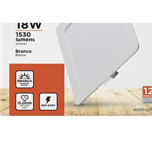 Luminaria Led Emb Qd 18W 6500K 21,3Cm B_D Eco
