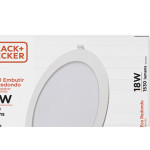 Luminaria Led Embutir Redonda 18W 6500K 22Cm B_D Eco
