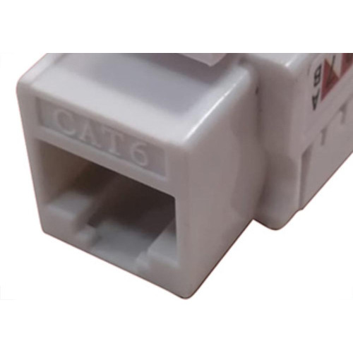 Conector Femea Keystone Cat06 Branco - Kit C/10 Unidades