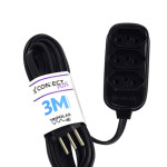 Extensao Fiolux Pl Connect 2P+T 03M Preto