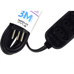 Extensao Fiolux Pl Connect 2P+T 03M Preto