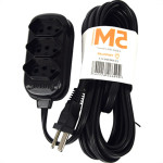 Extensao Fiolux Pl Connect 2P+T 05M Preto