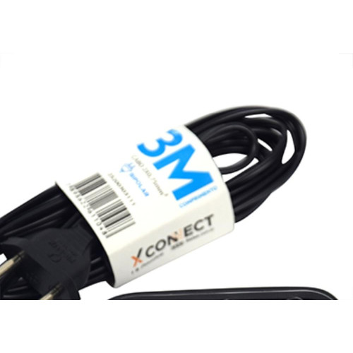 Extensao Fiolux Pl Connect 2P 03Mt Preto
