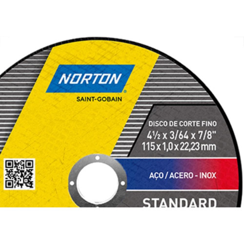 Disco Sped/Inox Norton 4.1/2X7/8X1,0 - Kit C/12 Unidades