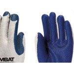 Luva Imbat Tricotada Banho Vulcan Azul 09 - Kit C/12 Unidades