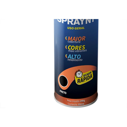 Spraynt Geral Preto Brilhante 350Ml