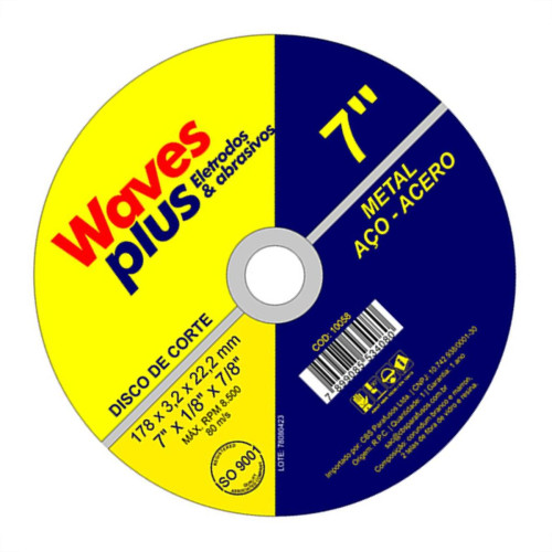 Disco Corte Waves Ferro 7X7/8 2T