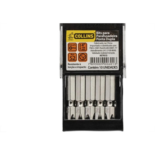 Jogo Ponteira Collins Phil 1/4X100Mm 10P