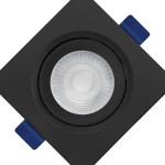 Spot Emb.05W Led 6500K Quadr B_D Preto