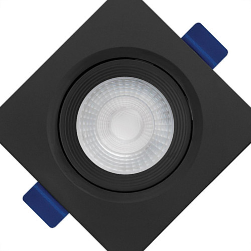 Spot Emb.05W Led 6500K Quadr B_D Preto