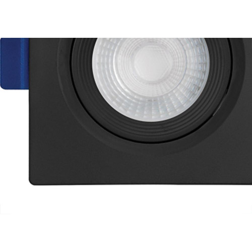 Spot Emb.05W Led 6500K Quadr B_D Preto