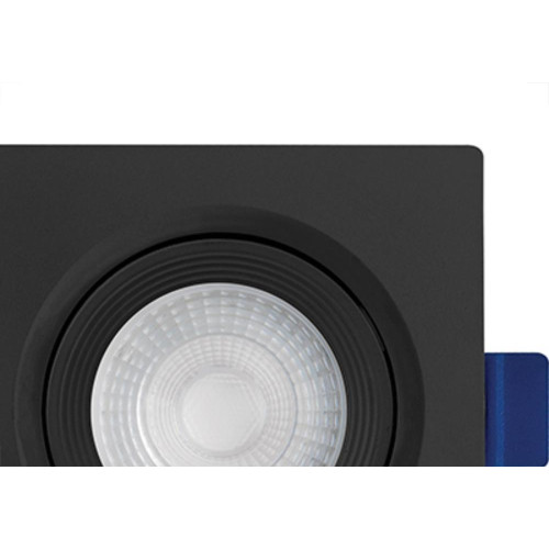 Spot Emb.05W Led 6500K Quadr B_D Preto