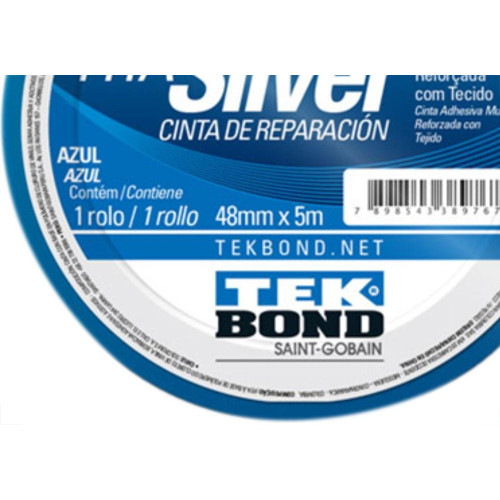Fita Silver Tape Tekbond Azul 48Mmx05Mt