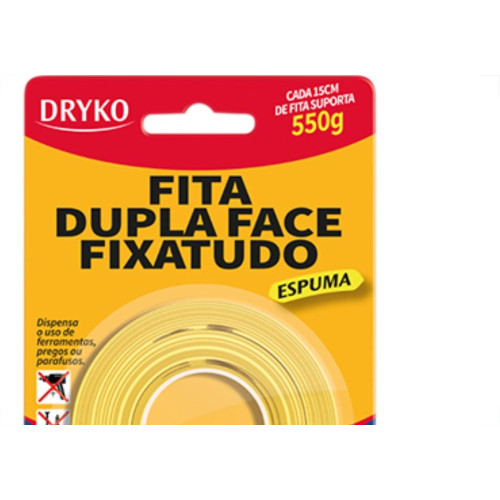 Fita Dupla-Face Dryko Espuma 19Mmx1,5M