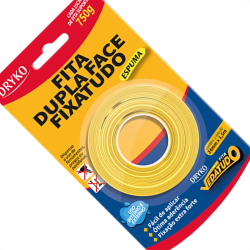 Fita Dupla-Face Dryko Espuma 24Mmx1,5M