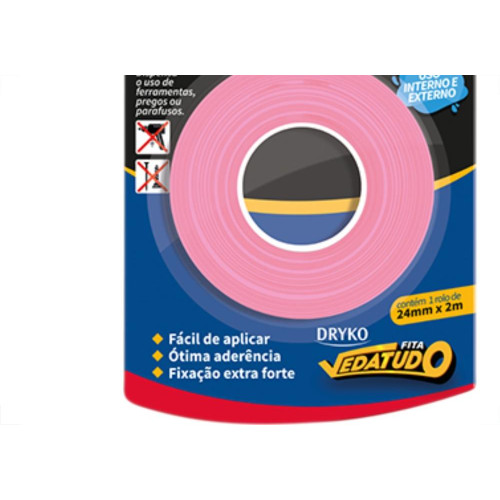 Fita Dupla-Face Dryko F.Tudo Branco 24X2,0M