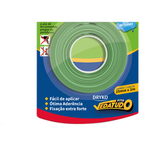 Fita Dupla-Face Dryko F.Tudo Trans 25X2M