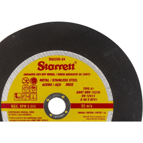 Disco Sped/Inox Starret 9X7/8X1,6