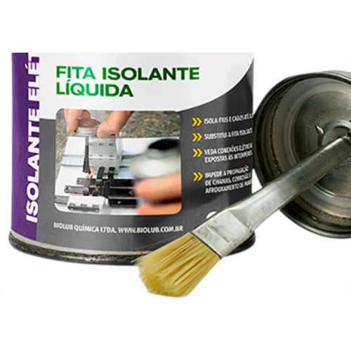 Fita Isolante Liquida Preto Biolub 225Ml