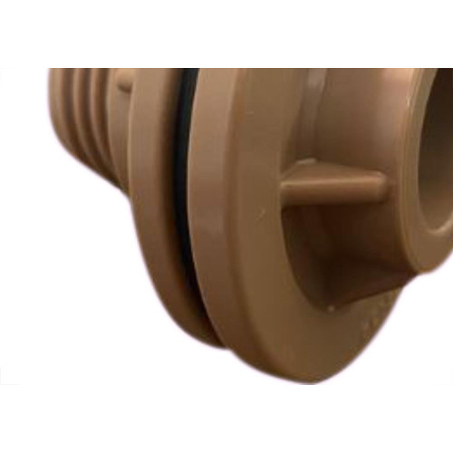 Adaptador  C/Flange Pvc Reboucas 1.1/2 Marrom - Kit C/2 Unidades