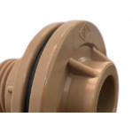 Adaptador  C/Flange Pvc Reboucas 1.1/2 Marrom - Kit C/2 Unidades