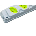 Tomada Barra Fiolux Tripla 2P 20A Cinza