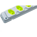 Kit C/3 - Tomada Barra Fiolux Quadrupla 2Polos 20A Cinza