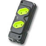 Tomada Barra Fiolux Dupla 2P 20A Preto