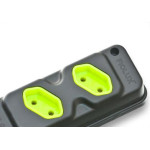 Tomada Barra Fiolux Dupla 2P 20A Preto